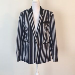 Rag and Bone navy/white Windsor blazer